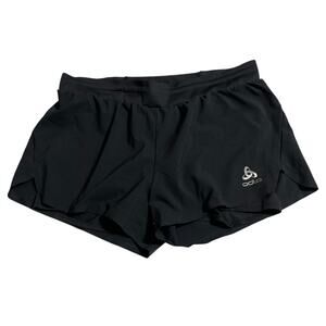 Odlo Womens Athletic Shorts Size Medium Black Zero Weight Drawstring Running